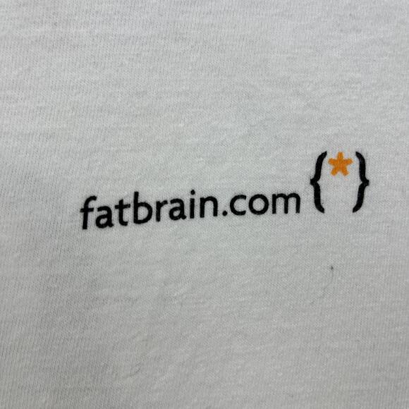 Vintage Technology T-Shirt Adult XL White Fatbrain Silicon Valley Computer y2k - Picture 2 of 10